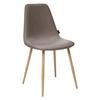 Vintage Style Chair "Marylin" Metal Legs Imitation Beech Atmosphera - Taupe
