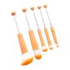 5Pcs/Set DIY Beadable Makeup Brush 5 Sizes Synthetic Kabuki Foundation Loose Powder Eyeshadow Concealer Brow Blush Blending Cosmetic Brush
