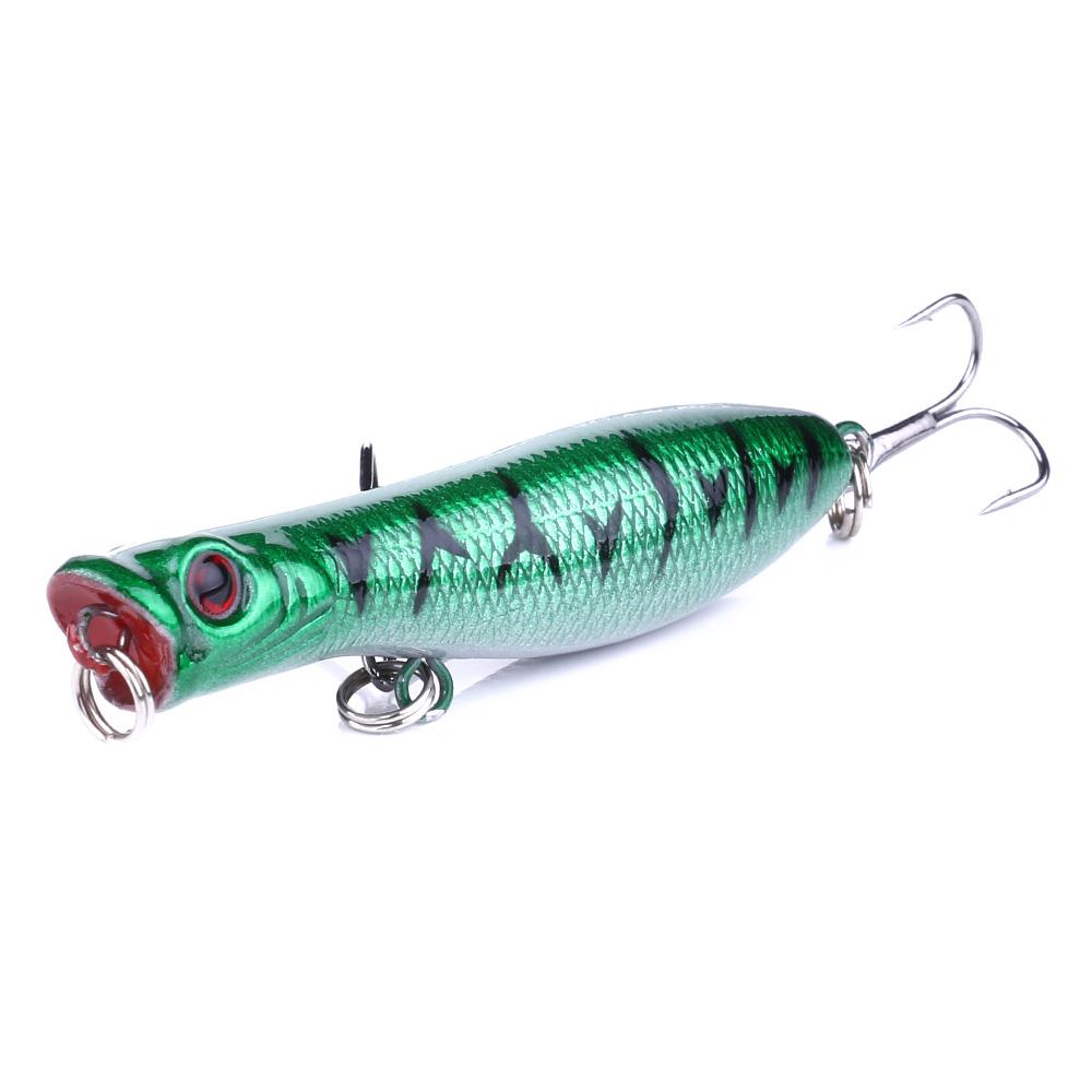 1pc Hengjia 5.5g/6cm Topwater Popper Fishing Bait Hard Plastic Fishing Lure