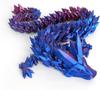 3D Printed Crystal Dragon 12In 3Pcs-Perfect Basket Essentials Stuffers, 3D Printed Flexible Articulated Dragon,Fidget Toys for Autism-Purple+Green+Red