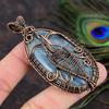 Aquamarine Handmade Copper Wire Wrap Jewelry Pendant 3.07 O4M83