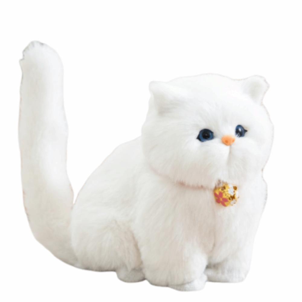 Fluffy Simulation Cat Plush Toy Cute Imitation Cat Plush Doll Plush Cats with Sound Easter Gifts