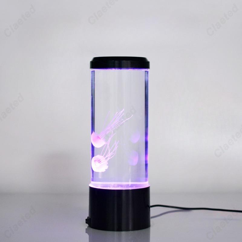 LED Rainbow Color Changing Atmosphere Jellyfish Lamp USB Rechargeable Port/Battery Powered Children's Room Decoration Desk Light