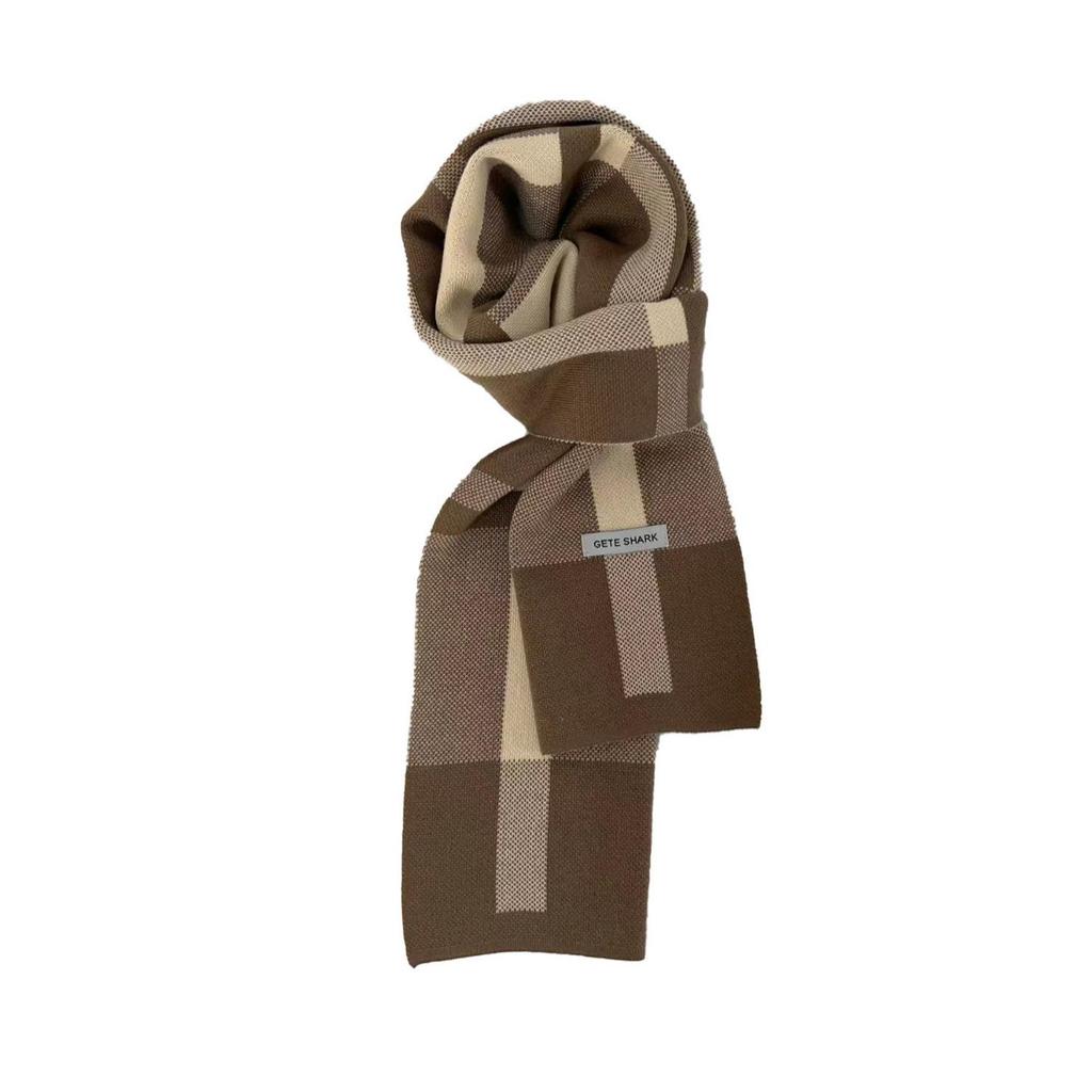Men's Autumn/Winter Plaid Scarf: Warm Korean-Style Versatile Snood for Students and Youth
