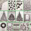 Merry Christmas Frame Plastic Embossing Folders Dies Stencil for DIY Scrapbooking Album Card Decor Template Snowflake Garland Lantern