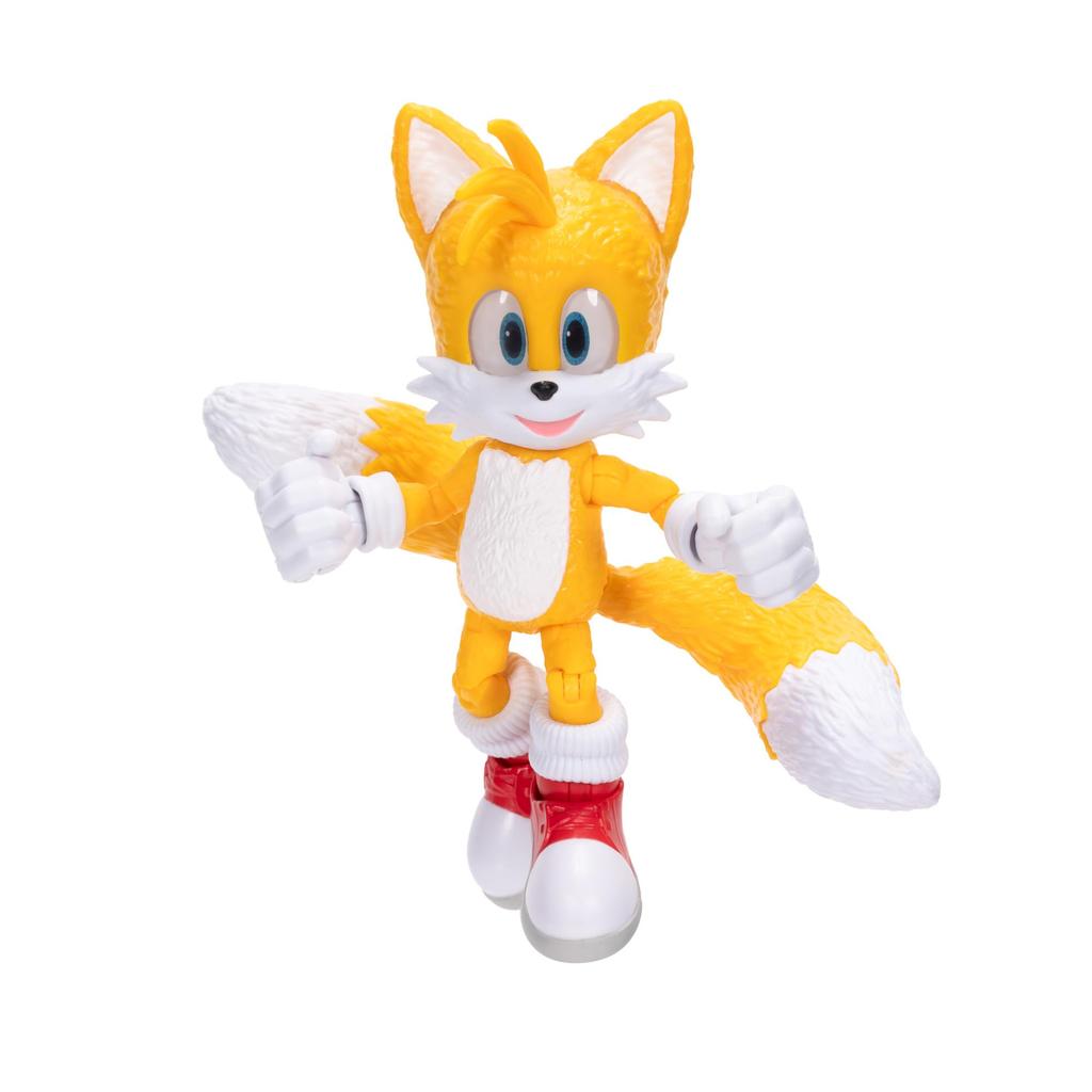Sonic 3 Movie Action Figure Wave 1 Articulated Figures from Jacks Pacific Include and New 5-Inch 4-Pack, Sonic, Shadow, Tails, Characters.