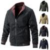 New Cotton Clip Trend Reversible Men's Solid Color Coat Zipper Stand Collar Jacket