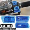 5PCS Motorcycle Start Switch Horn LightsTurn Signal High Low Beam Button Switches Connecters for Scooter ATV Moped Accessories