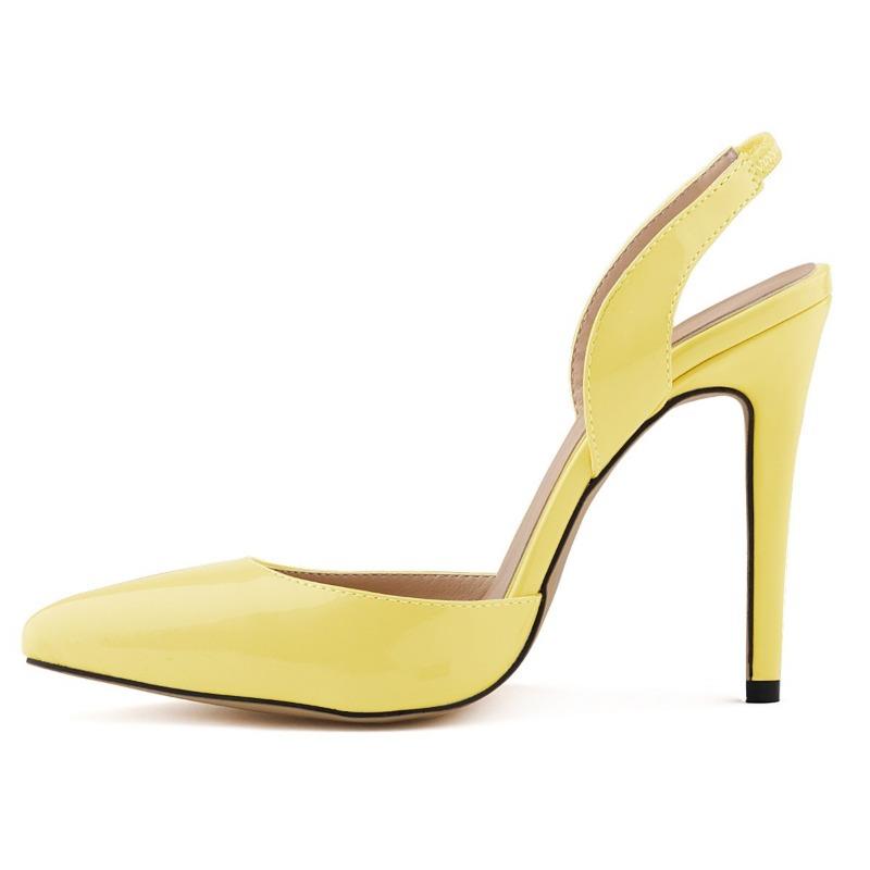 Women 11cm Sexy High Heels Sandals Pumps Pointed Toe Stilettos Patent Leather Shoes