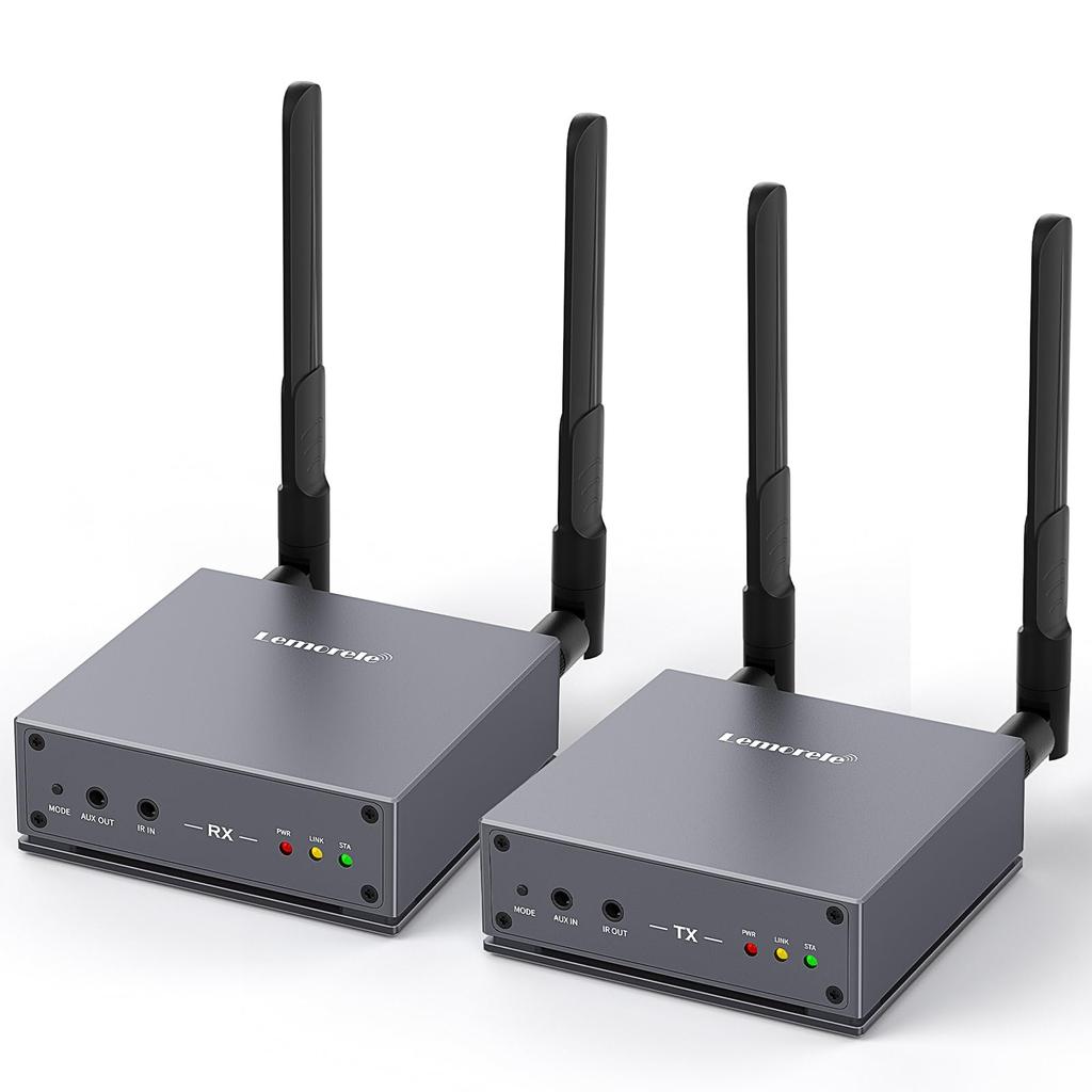 Lemorele Wireless HDMI Compact Wireless Expansion Mode 2 Screen Expansion 4 Units Can Be Expanded 1080P HD Dual Wifi Connection Stable High Speed