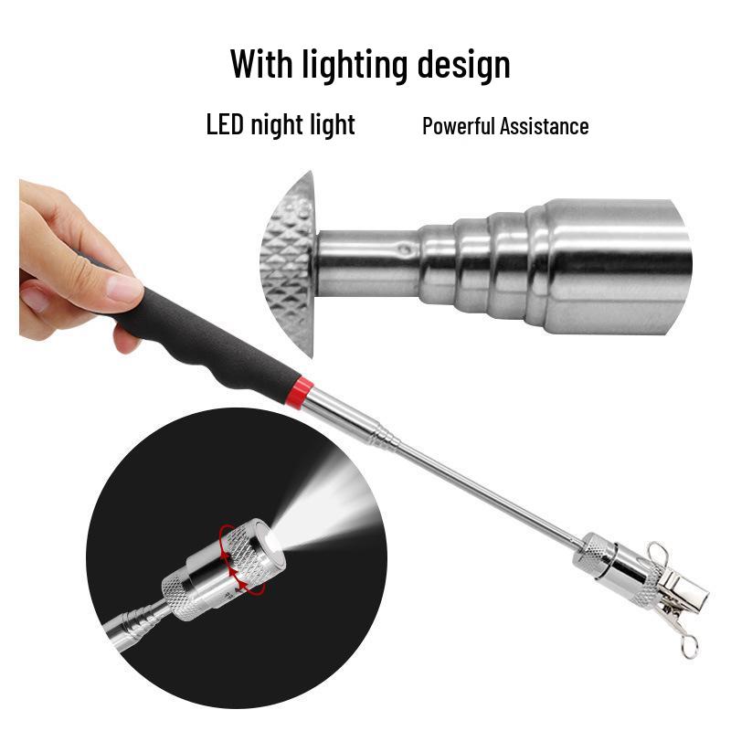 LED Magnetic Telescopic Pick-Up Tool for Metal Parts