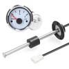 52mm Fuel Level Gauge 215mm Stainless Steel Fuel Level Sensor Water Level Gauge Meter 0-190ohm with