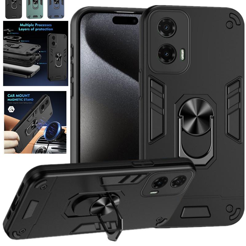 Military Grade Case for Motorola Moto G35 G55 G75 G85 5G G05 G15 G04 G04S G24 G34 E14 E15 Cover Ring Stand Holder Fundas Coque