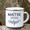 Merci Maitre Printed Mug Creative Coffee Tea Cups Drinks Water Cup Enamel Mugs School Home Retro Handle Drinkware Teacher Gifts