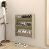 VidaXL Wall-mounted Shoe Cabinet Sonoma Oak 80x18x90 Cm Chipboard