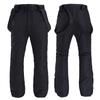 Couple's Solid Color Warm Thick Waterproof Pocket Strap Ski Pants For Men And Women
