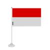 Drapeau - Indonésie - Mini Drapeau Ventouse - 20 X 30 Cm - Polyester - Impression Recto/Verso