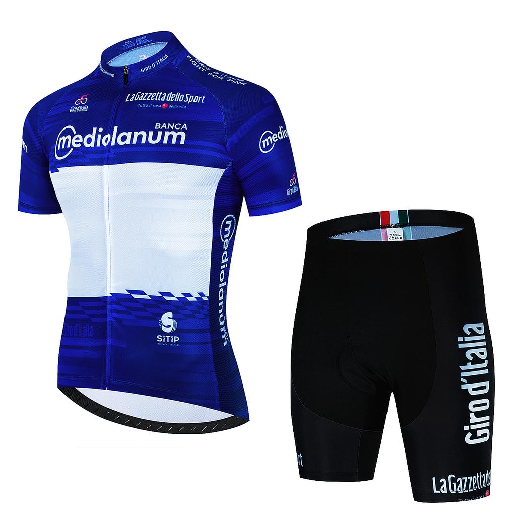 Summer Tour De Italy Team Sports Set Sportswear Jersey Men's Cycling Blouse Mtb Outfit 2023 Uniform Bib Shorts Clothing