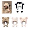 Furry Ear Flap Cap Thickened Plush Ear Muff Hat for Skiing Hiking Universal Lady Windproof Ushanka Hat for Cold Weather