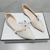 2025 New Fashionable Exquisite Women's Flat Shoes Trendy Versatile Casual Shoes Pointed Flat Bottom Temperament Single Shoes
