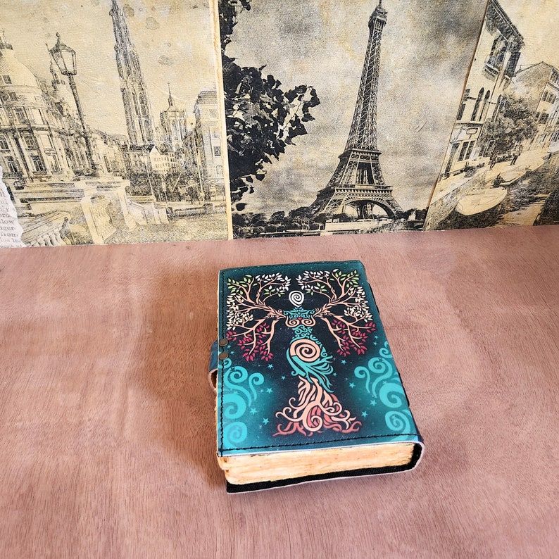 Mother of Earth Leather Journal, Notebook, Leather Sketchbook, Wedding Gift, Dream Journal, Travel Dairy, Leather Dairy.