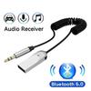 Bluetooth 6.0 Aux Adapter Wireless Car Bluetooth Receiver USB To 3.5mm Jack Audio Music Mic Handsfree for Car Kit Speaker