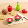 Simulation Kitchen Pretend Toy Wooden Classic Game Montessori Educational Toy For Children Kids Gift Cutting Fruit Vegetable Set