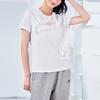 Li Ning Gradient Logo Print Round Neck Short Sleeve T-Shirt Women Tops White AHSR548-1