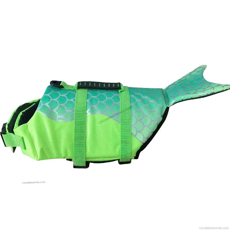 Summer Dog Life Jacket Lifesaver Swimwear Shark Vests with Rescue Handle Pet Dog Safety Swimsuit For Outdoor Pool Beach Boating