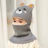 2020New Baby Girl Winter Hat Warm Bear Skullies Beanies Knitted Cap Kids Balaclava Mask Hats