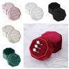 Dustproof Three Slot Rings Holder Octagonal Engagement Rings Storage Box  for Lover