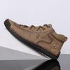 Men's Hand-made Super Fiber PU Rubber Soft Sole Lightweight Wear-resistant Non-slip Casual Shoes