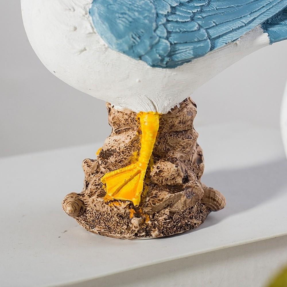 Waterproof Resin Seagull Figurine Handmade Seagull Model Ornament Seabird Ornament  Children's Room