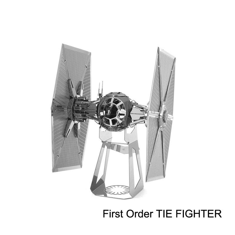 Star Wars 3D Metal Puzzle Series: Millennium Falcon, R2-D2, TIE Fighter Assembly Model - Perfect Birthday Gift