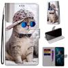 Cute Cat Pattern Leather Wallet Phone Case Flip Stand Cover for iPhone Samsung Huawei Honor Xiaomi Redmi