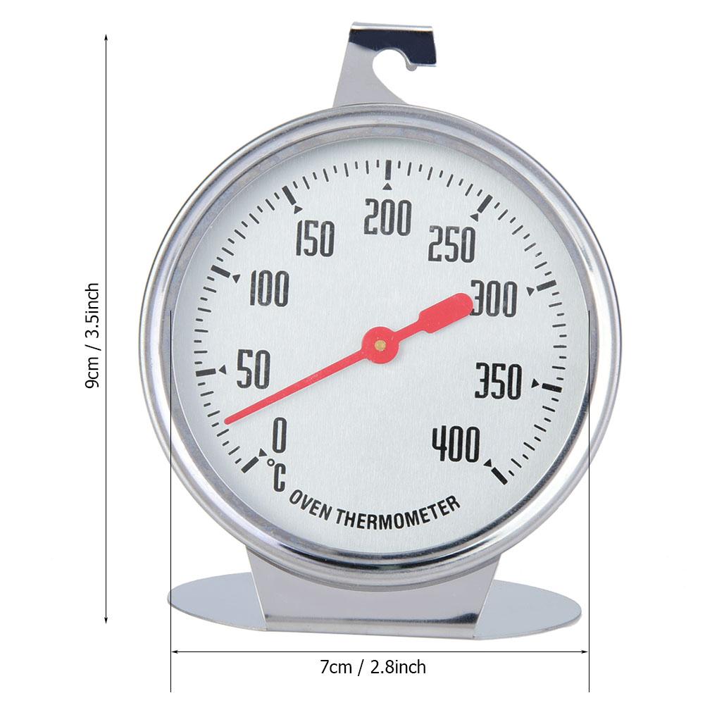 0-400 ℃ New Stainless Steel Oven Thermometer Hang Stand Large Dial Baking BBQ Cooking Meat Food Temperature Measurement Tool