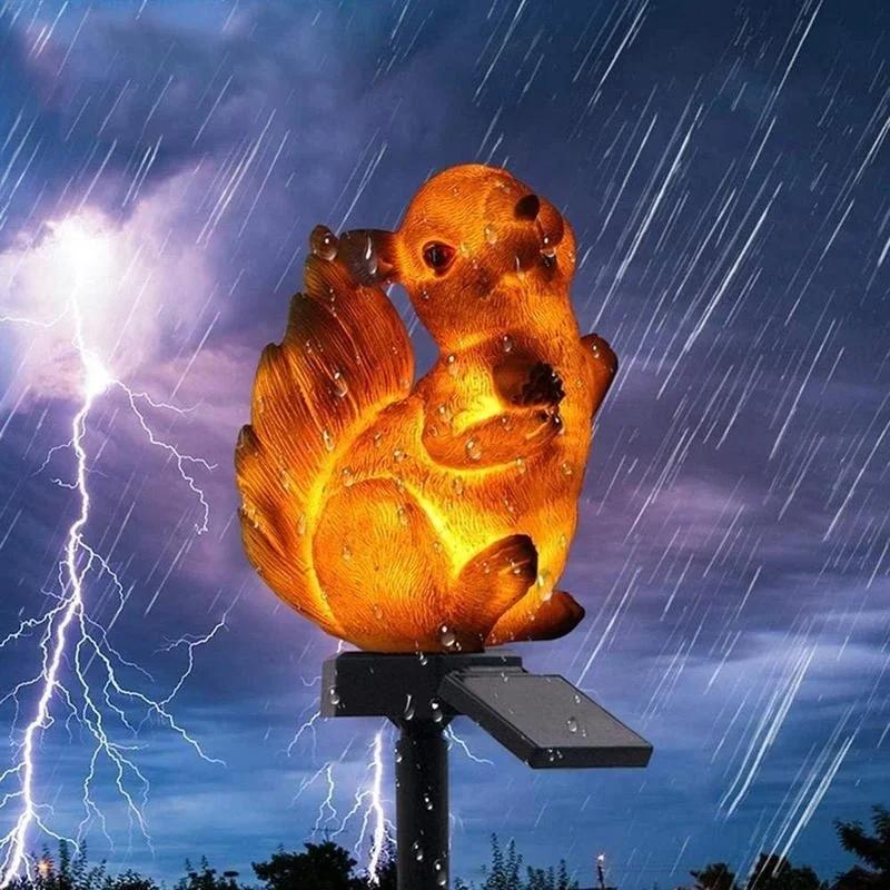 Squirrel Outdoor Light LED Solar Cute Squirrel Plug Lights Garden Decoration Animal LED Decor Light Waterproof Garden Lamp