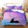 Fashion Home Bedding Quilt Cover Bedroom Home Quilt Cover Pillowcase 3D Printed Animal Quilt Cover Set Deer Motif Bedroom Bedding
