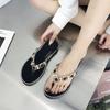 Fashion Rhinestone Ladies Slippers and Sandals Fashion Luxury Flip Flops Woman Flipflop Elegant Designer Summer New 2024 Low Flat Home