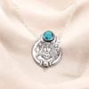 Natural Blue Apatite Gemstone 925 Sterling Silver Designer Handmade Pendant1.63" CP-22-09