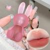 Cute Bear Nude Liquid Lipstick Keychain Waterproof Velvet Matte Lip Gloss Lasting Non-stick Cup Lip Tint Makeup Pigment Cosmetic