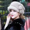 Hat Female Winter Mink Hair Mom Hat Thickened Warm Snowy Fur Beret Cap Thickened Hat