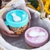 Yogurt Jar Airtight Lid Multipurpose Breathing Hole Practical Easy To Carry Milk Salad Breakfast Work Supplies
