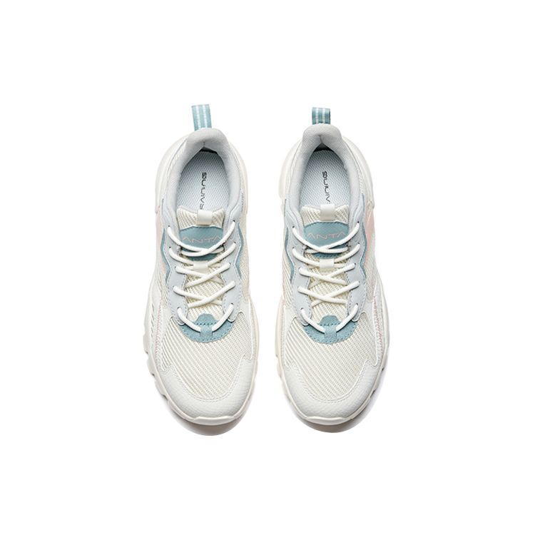 Anta Training Shoes With Shock Absorption And Slip Resistance Women Sneakers White Blue 922027022-2