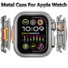 Metal Cover for Apple Watch 45mm Case Metal Shell for IWatch Series 9 8 7 6 5 4 3 SE Metal Bumper Frame Protector 44mm
