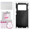 apgo Protective Skin Sticker for the Back+sides Compatible with Xiaomi Poco M4 Pro, Full Wrap Film, Foil, Vinyl - Pattern Black Leather