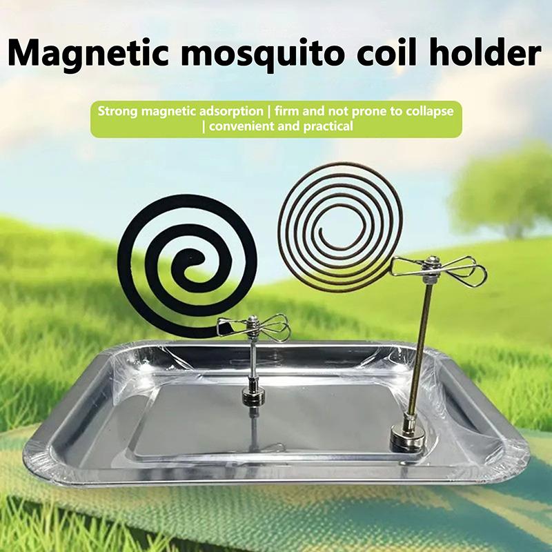 New1/5Pcs Magnetic Mosquito Coil Holder Creative Mosquito Coil Holder Repellent Incenses Rack Home Accessories