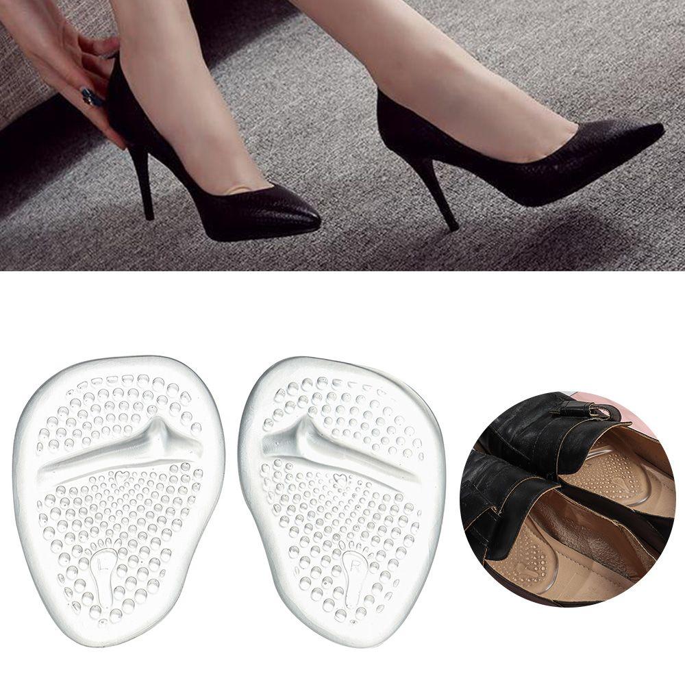 Sandals Anti-Slip Adhesive Forefoot Shoe Pad Silicone Gel Insoles Half Size Shoe Pad Foot Protector