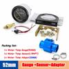 52mm Water Temperature Gauge 40-120 Celsius with Adaptor Joint Pipe Radiator 1/8NPT Sensor Car Racing Water Tank Level Indicator