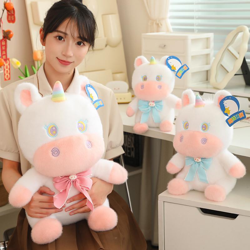 Tie Unicorn Bow Animal Bow Stuffed Doll Toy Pillow Cushion Ornaments Gift